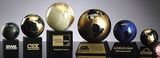 Custom Genuine Marble World Globe Award w/ Cube Base (5