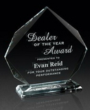 Custom Clear Glass Award w/ Clear Glass Base (6 1/2