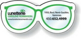 Custom Stock Eye Glasses Magnet .020, Full Color Digital, White Vinyl Topcoat, 1.19