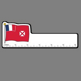 6" Ruler W/ Full Color Flag of Wallis And Futuna