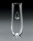 Custom 8 1/2 Oz. Flute Stemless Glass, 5 3/4