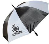 Custom 2 Tone Golf Umbrella - Black/ White (58