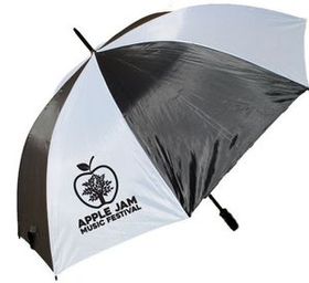 Custom 2 Tone Golf Umbrella - Black/ White (58" Arc)
