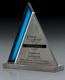 Custom Azure Peak II Slate Award, 7 1/2" W x 7 1/2" H x 2" D