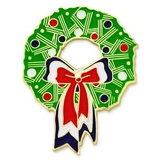 Blank Holiday- Christmas Wreath Pin, 1