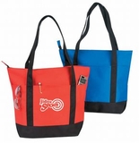Custom Poly Zipper Top Tote Bag with 24