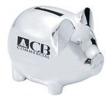 Custom Silver Plated Piggy Bank