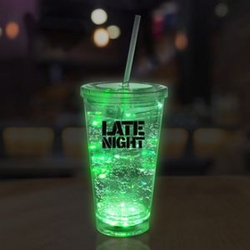 Custom Green String Light 16oz LED Cup, 2.5" W x 4" W x 7" H
