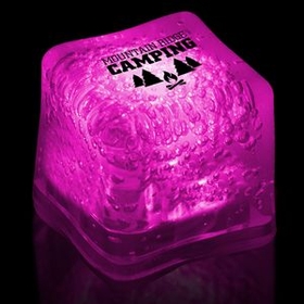 Custom 1 3/8" Pink Lited Ice Cube