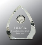 Custom Crystal Arrowhead Clock Award, 4.75