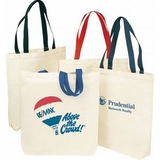 Custom 9 Oz. Cotton Canvas Shopping Tote Bag with 22