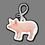 Custom Luggage Tag W/ Tab - Full Color Pig, Price/piece
