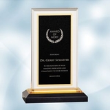 Custom Black/Gold Royal Impress Acrylic Award (Large), 7 1/2