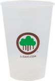 Custom 20 Oz. Soft-Sided Translucent Plastic Cup (Offset Line)