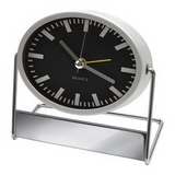 Custom Metal Desk Clock, 4 1/2
