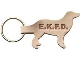 Custom 2-Sided Natural Leather Dog Keychain
