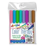Custom 8 Pack Color Therapy Fine Felt Tip Adult Coloring Markers - Fashion Colors - Made in the USA