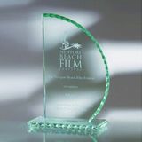 Custom Awards-optical crystal award/trophy 9 1/2 inch high, 5 1/2