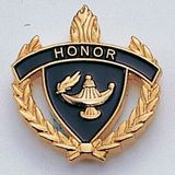 Blank Fully Modeled Epoxy Enameled Scholastic Award Pins (Honor), 7/8