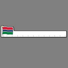 12" Ruler W/ Full Color Flag of Gambia