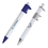 Custom White/Silver Caliper Pen, 6" H, Price/piece