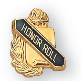 Blank Enameled & Epoxy Domed Scholastic Award Pin (Honor Roll), 5/8" W