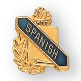 Blank Enameled & Epoxy Domed Scholastic Award Pin (Spanish), 5/8