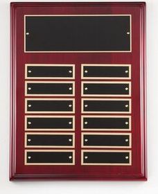 Blank Rosewood High Gloss Finish Perpetual Plaque w/24 Engraving Plates (12"x15")