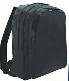 Custom Backpack With Big Outside Zippered Pocket, Screen Printed, 11 1/2" L X 7" W X 15" H
