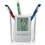 Custom Multi-functional Alarm Clock Pen Holder, 4" L x 2" W x 4 1/2" H, Price/piece