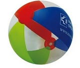 Custom Inflatable Red, Green, Blue & Clear Beach Ball (16