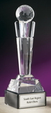 Custom Optical Crystal Obelisk Globe Golf Award (11