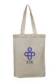 Custom Lightweight Cotton Tote Bag with Bottom Gusset, 9" W x 11" H x 1.5" D