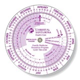 Custom White Plastic Birth Date Finder Pregnancy Wheel Calculator (4.25" dia.)
