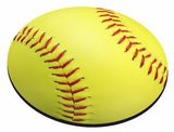 Custom Softball Stock Round Natural Rubber Mouse Pad (8