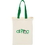 Custom Cotton Canvas Grocery Bag with Colored Handles, 14" W x 10" H x 5" D, Price/piece