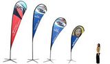 Custom Large Teardrop Outdoor Banner Stand, 14.5' H x 2' W