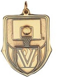 Custom 100 Series Stock Medal (Basketball) Gold, Silver, Bronze