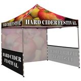 Custom 10' Square Canopy Tent With One Full Wall and Two Half Walls
