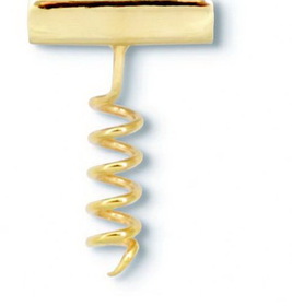 Custom Promotional Gold Plated Corkscrew Lapel Pin