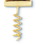 Custom Promotional Gold Plated Corkscrew Lapel Pin, Price/piece