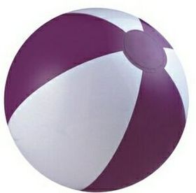 Custom 16" Inflatable Alternating Purple & White Beach Ball