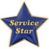 Blank Service Star Lapel Pin - Blue & Gold, 1