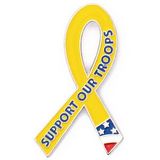 Blank Awareness Pin - Support Our Troops, 1 1/4