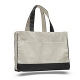 Blank Canvas Gusset Tote with Self Fabric Handles, 17