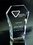 Custom Prestige Awards optical crystal award trophy., 8" L x 5.5" W x 1.5625" H, Price/piece