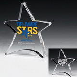 Custom Moving Star Laser Engraved Paperweight, 4 1/2