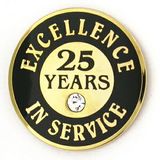 Blank Excellence In Service Pin - 25 Years, 3/4