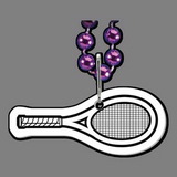 Custom Beaded Necklace W/ Tennis Racket Tag
