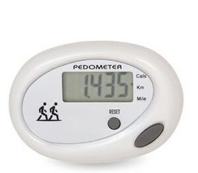 Custom Oval 2 Button Pedometer/Step Counter, 2.25" W X 1.5" H X 0.5" D